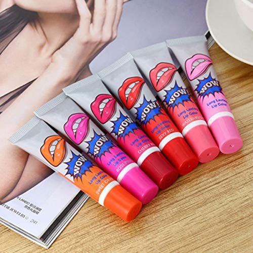 HaiQianXin Magic Peel Off Mask Lip Gloss Impermeable Bebida de Larga duración/Eat/Kiss Maquillaje de lápiz Labial (Color : Rose Pink)