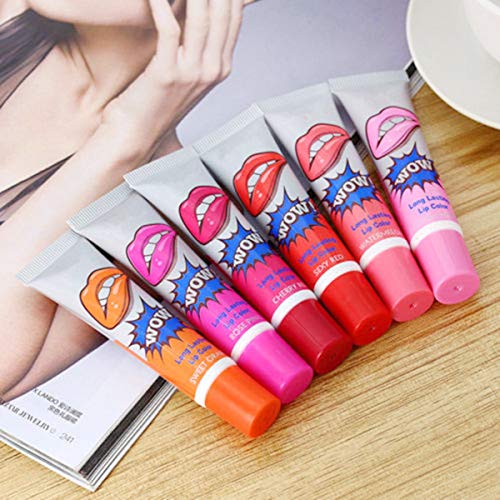 HaiQianXin Magic Peel Off Mask Lip Gloss Impermeable Bebida de Larga duración/Eat/Kiss Maquillaje de lápiz Labial (Color : Rose Pink)