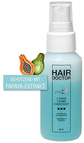Hair Doctor - Acondicionador térmico profesional para el cabello, antiencrespamiento y protección contra el calor, con extracto de papaya de 50 ml