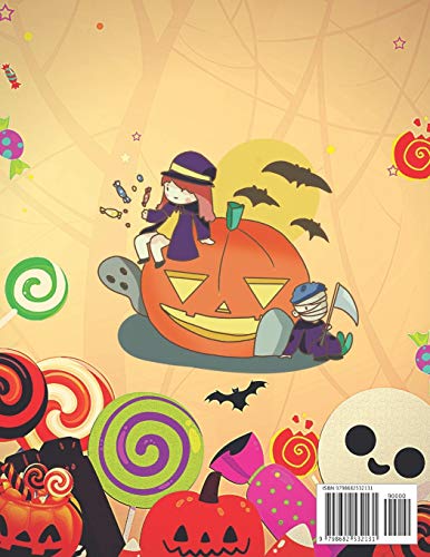 Halloween Coloring Book: Best Halloween Gift For Kids.8.5 by 11 inch pages