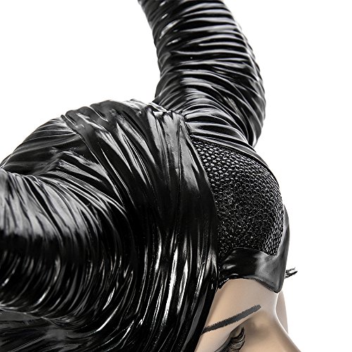 Halloween Evil Witch - Gorro para mujer con diseño de cuernos maléficos, de látex, color negro