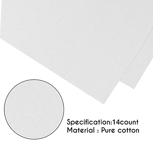 Handi Stitch Punto de Cruz Tela (Pack de 2) - 65 cm x 45 cm - Tela 14 para Costura, Bordado a Mano y a Máquina - Tela Algodón Perfecta para Proyectos Creativos