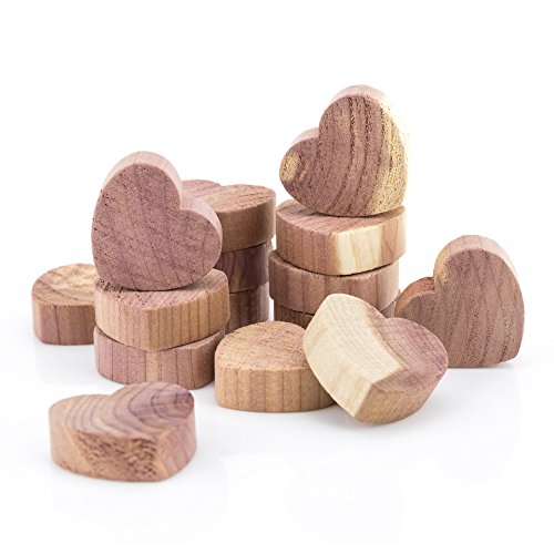 Hangerworld 20 Figuras de Madera de Cedro Antipolilla Natural Cajones y Armarios Protección de Lana