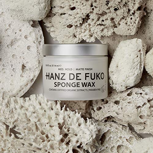 Hanz de Fuko - Esponja de cera para peinar el cabello, de alto rendimiento, con acabado semimate, 56 g/57,14 ml