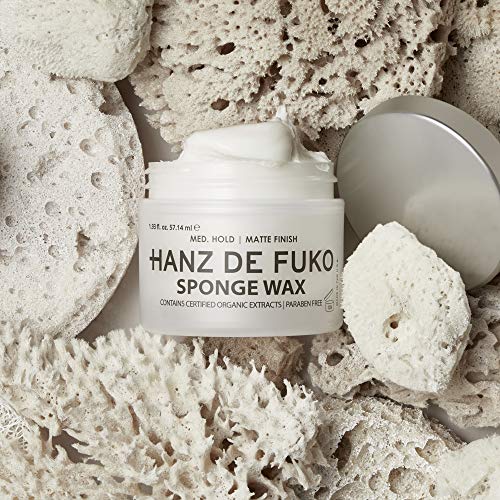 Hanz de Fuko - Esponja de cera para peinar el cabello, de alto rendimiento, con acabado semimate, 56 g/57,14 ml