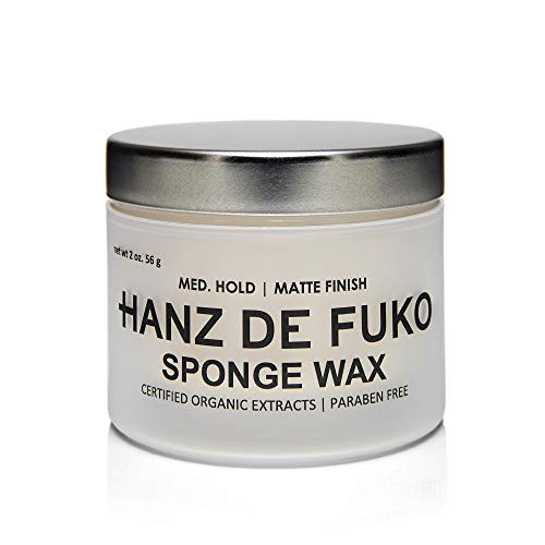 Hanz de Fuko - Esponja de cera para peinar el cabello, de alto rendimiento, con acabado semimate, 56 g/57,14 ml