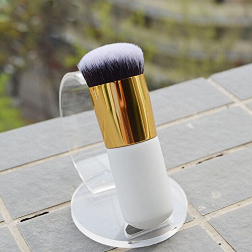 Haodou 1 unids Chubby cabeza Buffer Fundación líquida Polvo Corrector Pinceles de Maquillaje Plump Maquillaje BB Cream herramientas (Blanco)