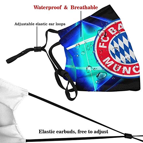 HAOYONG Soccer Team Unisex Face Mask Fc Barce-Lona Design Breathable Face Cover Adult Headwear Anti Air Dust For Outdoors Cycling