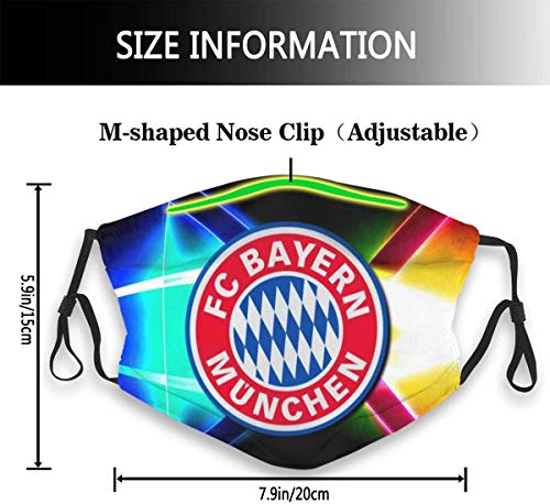 HAOYONG Soccer Team Unisex Face Mask Fc Barce-Lona Design Breathable Face Cover Adult Headwear Anti Air Dust For Outdoors Cycling