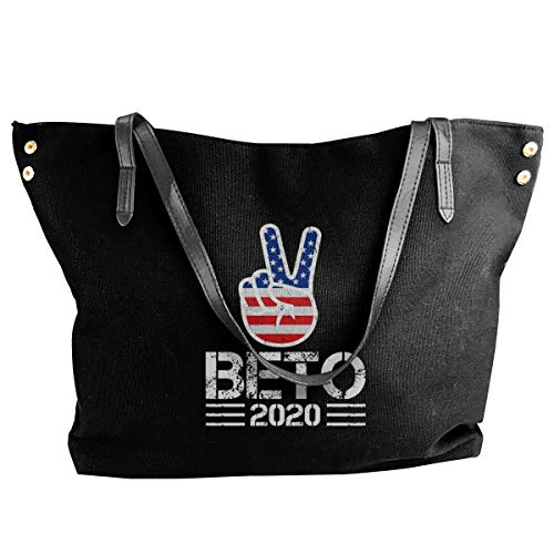 Happiness Station Beto 2020 Usa Peace Women Style Canvas Large Tote Top Handle Bag Shopping Hobo Shoulder Bag, Large Size 18.1'' X 4.9'' X 12.99''