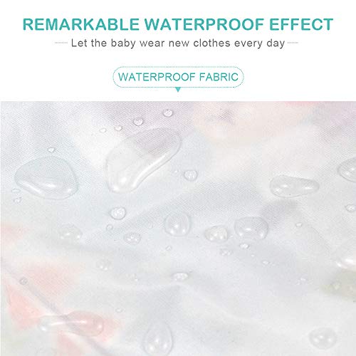 Happy Cherry - Niños Baberos de Mangas Largas Delantal Impermeables Bebé Dibujos Animados para Pintar Comer Ropa Babi Algodón Infantil para Niñas Unisex - 1-2 Años