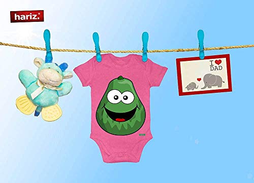 Hariz - Body de manga corta para bebé, diseño de aguacate y frutas, color marrón