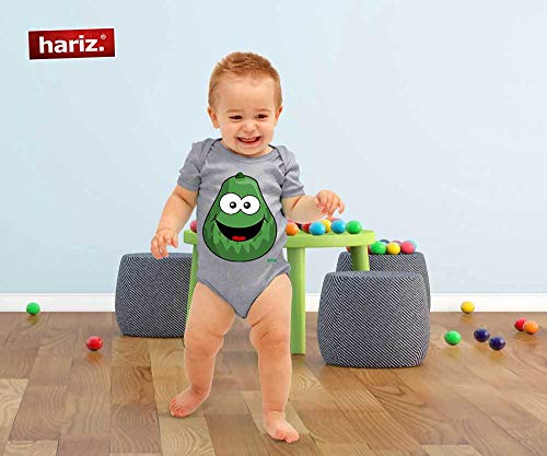 Hariz - Body de manga corta para bebé, diseño de aguacate y frutas, color marrón
