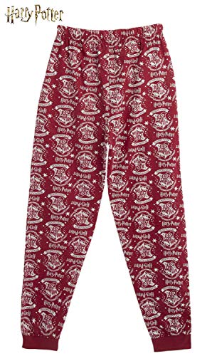 HARRY POTTER Pantalones de Pijama para Mujer Hombre, Hogwarts Pijamas Invierno Mujer 100% Algodón Ropa de Dormir, Pantalón Largo Cómodo, Regalos Niños Niñas Mujeres Hombres (M)