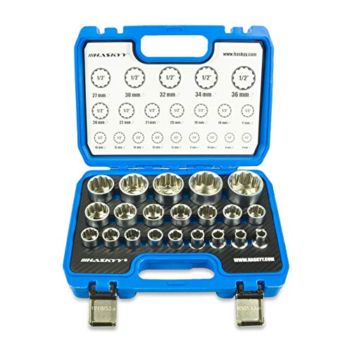 HASKYY® Juego de llaves dentadas, 8 – 36 mm