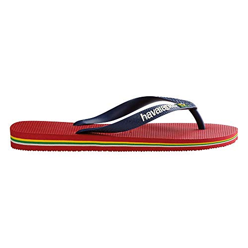 Havaianas Brasil Logo Zehentrenner Unisex-Erwachsene, Multicolor (Red), 39/40 EU