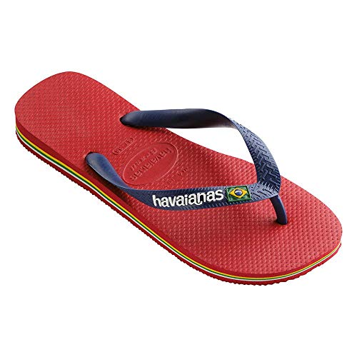 Havaianas Brasil Logo Zehentrenner Unisex-Erwachsene, Multicolor (Red), 39/40 EU