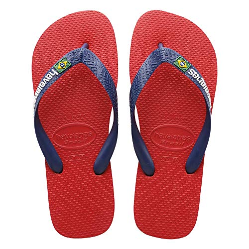 Havaianas Brasil Logo Zehentrenner Unisex-Erwachsene, Multicolor (Red), 39/40 EU