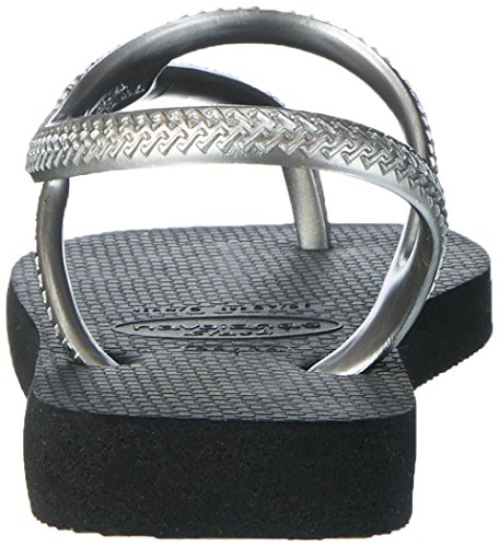 Havaianas Flash Urban, Sandalias para Mujer, Multicolor (Black/Silver), 37/38 EU