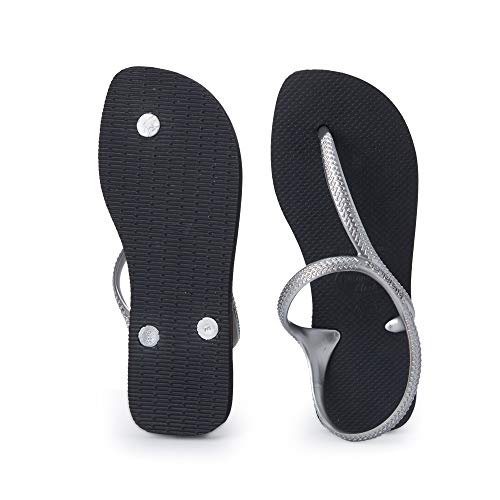 Havaianas Flash Urban, Sandalias para Mujer, Multicolor (Black/Silver), 37/38 EU
