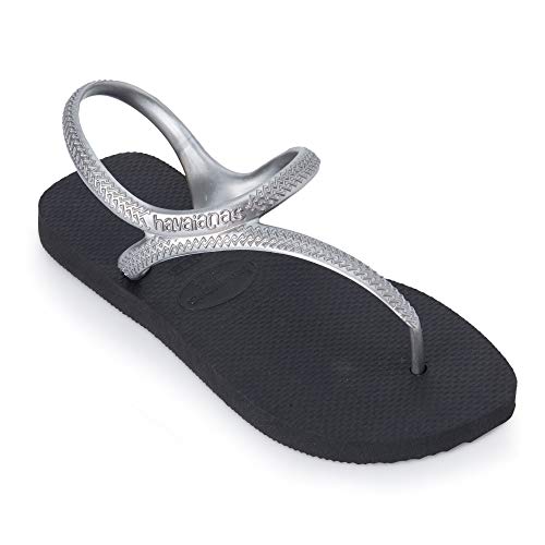 Havaianas Flash Urban, Sandalias para Mujer, Multicolor (Black/Silver), 37/38 EU