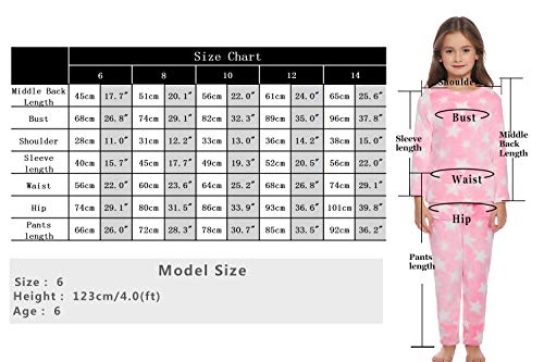 Hawiton Pijamas Dos Piezas niño niña,Conjunto de Pijama Albornoz con diseño de Estrella Ropa de Dormir Baño Otoño Invierno