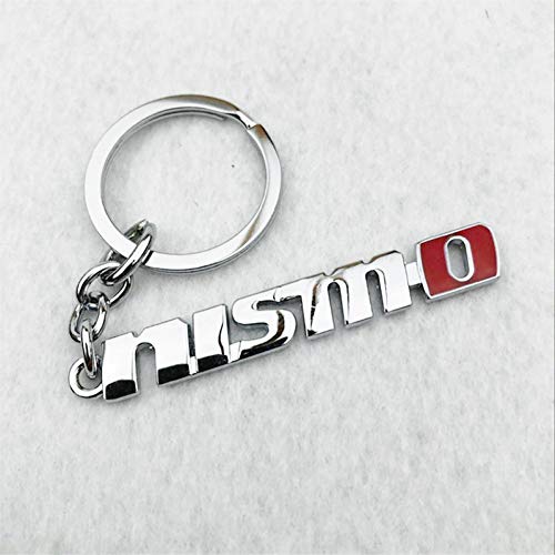 HCBZVN Llavero Emblemas De Estilo De Coche Insignias Llavero Automático para Nissan Nismo Tiida Teana Skyline Juke X-Trail Almera Llavero Automático Accesorios para Automóviles-Plata