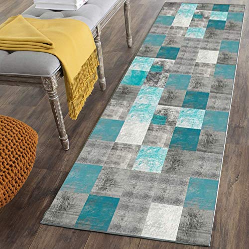 Hciszl Alfombras de Pasillo, Hogar Antideslizante Alfombras Piso Moqueta Mats Pad para Habitación Lavable Decorativo Suave Superficie, para Salón, Pasillo, Pasaje, Habitacion - Cualquier Largo