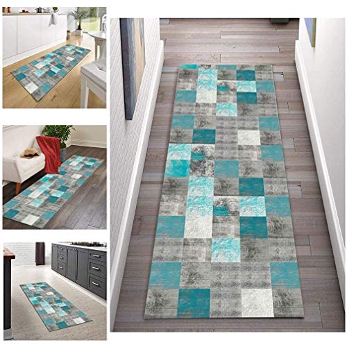 Hciszl Alfombras de Pasillo, Hogar Antideslizante Alfombras Piso Moqueta Mats Pad para Habitación Lavable Decorativo Suave Superficie, para Salón, Pasillo, Pasaje, Habitacion - Cualquier Largo