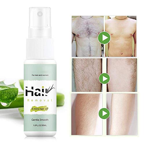 HCY Spray de depilación semipermanente, depilación sin Dolor Suave para piernas, Axilas, Labios, Mujeres y Hombres para Rostro o Todo el Cuerpo (Verde)