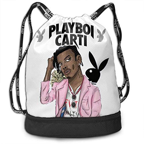 Hdadwy Playboi Carti Paquete de Personalidad multifunción Mochila con cordón Bolsa de Deporte para Todos