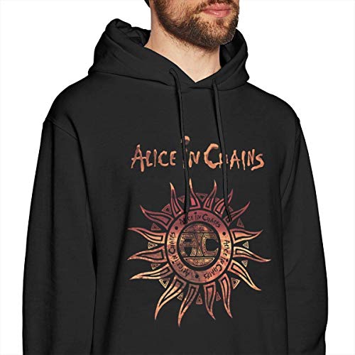 Hdadwy Sudadera con Capucha Alice in Chains para Hombre Negra con Sudaderas para Hombre