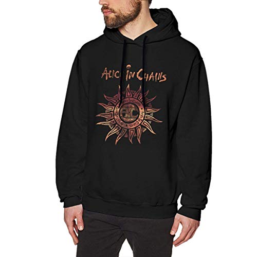 Hdadwy Sudadera con Capucha Alice in Chains para Hombre Negra con Sudaderas para Hombre