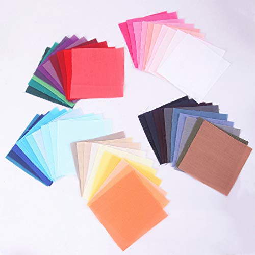 HEALLILY 100 Piezas de Grasa Cuartos Paquetes de Tela Acolchado Floral Patchwork Tela de Algodón para Acolchar Costura Manualidades de Bricolaje