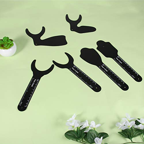 HEALLILY fotografía Dental Espejo 6 Piezas Dental Foto Contraste Placa de Fondo Oral Palatal fotografía contraster para fotografía Dental (Negro)