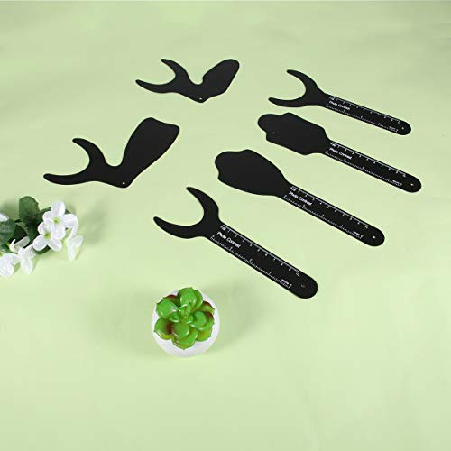 HEALLILY fotografía Dental Espejo 6 Piezas Dental Foto Contraste Placa de Fondo Oral Palatal fotografía contraster para fotografía Dental (Negro)