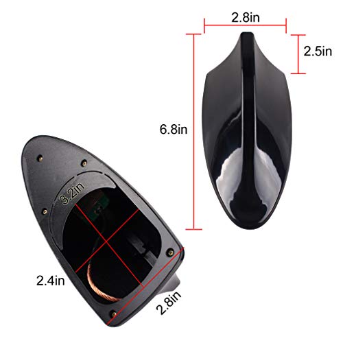 Heart Horse Antena de Coche con Forma de Caballo de corazón, Antena Universal de Aleta de tiburón, señal de Radio FM con Base