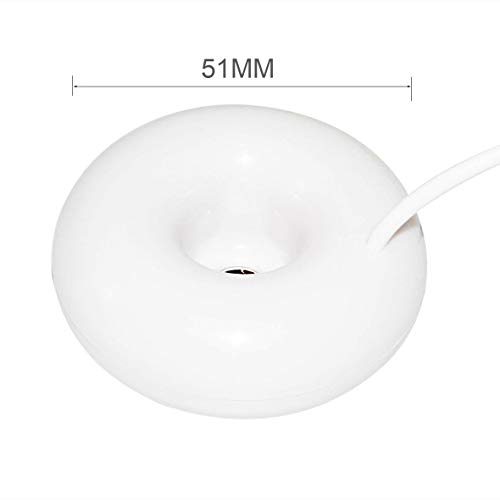 Heaviesk Flotador en el humidificador en Forma de Dona del Agua para el difusor de Aire del difusor del Aire del ABS portátil del hogar y de la Oficina USB