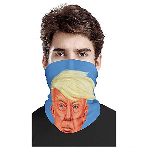 heirao4072 Unisex Trump 2020 máscara Facial Manga para el Cuello, máscara Facial a Prueba de Viento Bufanda Turbante al Aire Libre a Prueba de Polvo （OPP）