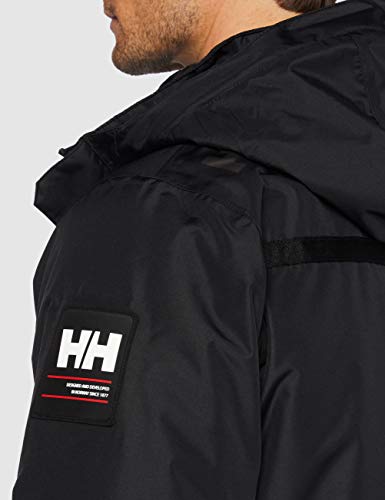 Helly Hansen COASTAL 2 Parka - Parka acolchada impermeable para hombre, color negro, talla L