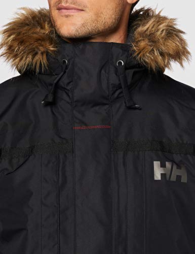 Helly Hansen COASTAL 2 Parka - Parka acolchada impermeable para hombre, color negro, talla L