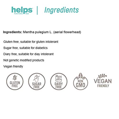 HELPS INFUSIONES - Infusión De Menta Poleo A Granel. Mejora Las Digestiones Y La Respitación. Bolsa Granel De 100 Gramos .