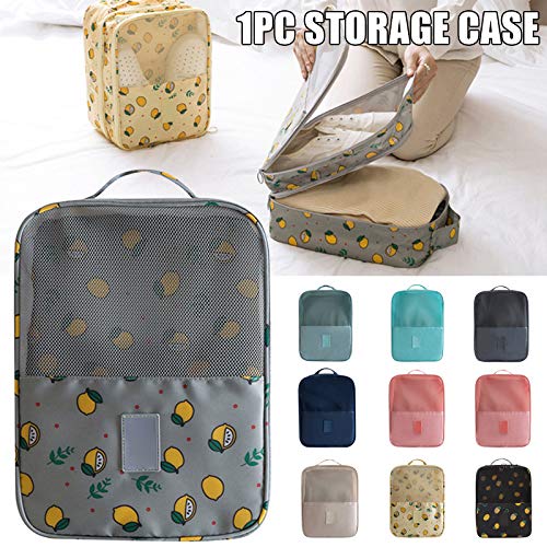 Herewegoo - Bolsa para zapatos de viaje, bolsa de almacenamiento para zapatos impermeables con mango de equipaje para 3 pares de zapatos