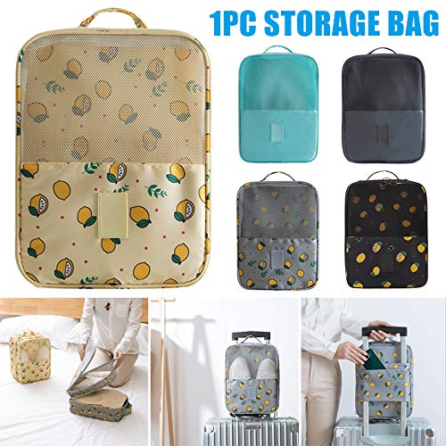 Herewegoo - Bolsa para zapatos de viaje, bolsa de almacenamiento para zapatos impermeables con mango de equipaje para 3 pares de zapatos
