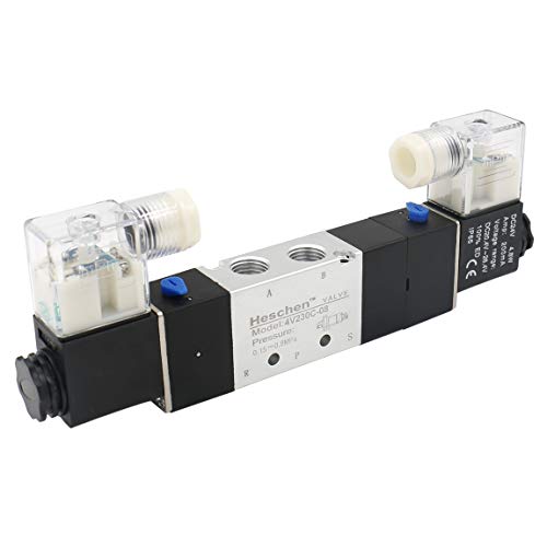 Heschen eléctrico neumática válvula solenoide 4V230-08C 24VDC 4.8W PT1/4 5 way 3 Posición CE