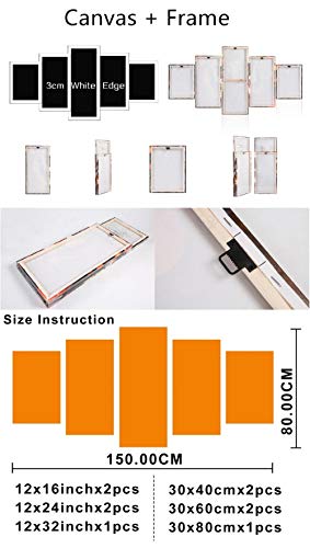 hgjfg Cuadro sobre Impresión Lienzo 5 Piezas Listo para Colgar un Marco Acura NSX Pikes Peak Super Car Hd Arte De Pared Modulares Sala De Estar Dormitorios Decoración Para El Hogar Póster