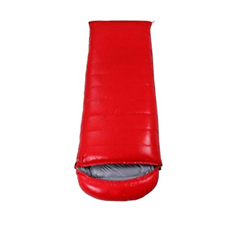 Hhrong El Saco de Dormir de Ganso a Prueba de Agua y Ligero portátil cómoda Bolsa de compresión Viaje Que acampa del sobre del Saco de Dormir se Puede empalmar (Capacity : 1000, Color : Rojo)