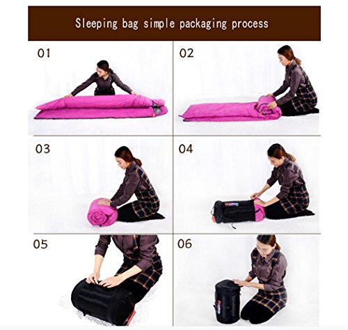 Hhrong El Saco de Dormir de Ganso a Prueba de Agua y Ligero portátil cómoda Bolsa de compresión Viaje Que acampa del sobre del Saco de Dormir se Puede empalmar (Capacity : 1000, Color : Rojo)