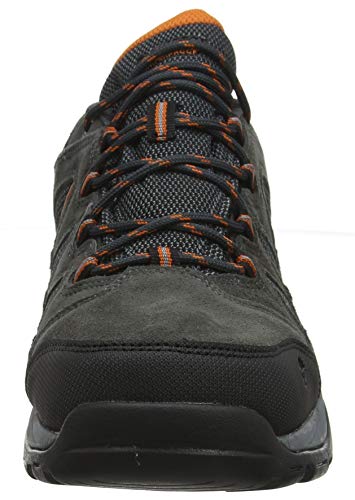 Hi-Tec Banderra II Low WP, Zapatillas de Senderismo para Hombre, Gris (Charcoal/Graphite/Burnt Orange 51), 41 EU