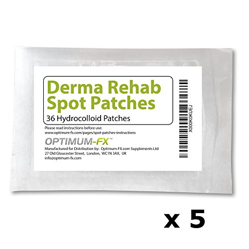 Hidrocoloide (Hydrocolloid) Parches Para Manchas Derma Rehab Defensa Dirigida Contra Granos Espinillas Manchas y Puntos Negros Paquete de 180 Parches de Gel
